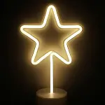 Yıldız Tasarımlı Neon Led Masa Ve Gece Lambası Dekoratif Işık (4745)-3