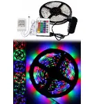 5 Metre Rgb Şerit Led Seti-İç ve Dış Mekan Silikonlu-Tak Çalıştır (4745)-1