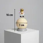 3D Ay Üzerinde Astronot LED Gece Lambası – Dokunmatik 10 Renk Değiştiren Dekoratif Çocuk Odası Masaüstü Ay Lambası (4745)-5