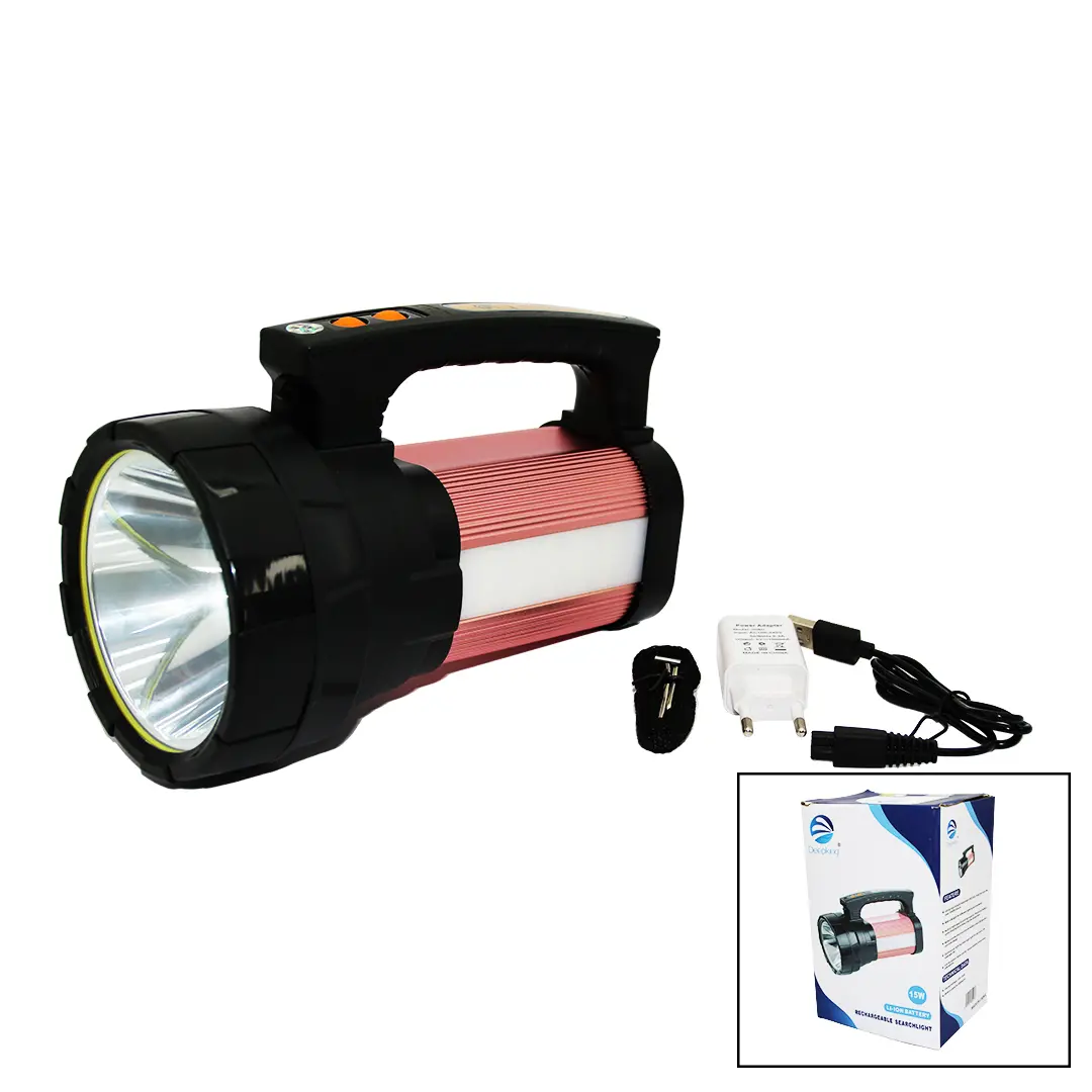2İN1 15W COB LED - 28LED ŞARJLI EL FENERİ - PROJEKTÖR1000MT- POWERBANK - SU GEÇİRMEZ (4745)