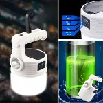 LED Güneş Enerjili Kamp Lambası–2000 Lümen Süper Parlak, 5 Aydınlatma Modlu,USB ile Şarj Edilebilir Dış Mekan,Asılabilir Torch El Feneri (4745)-2