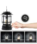 Bluetooth Hoparlör Özellikli Dimerli Led Kamp Lambası Hs66 (4745)-5