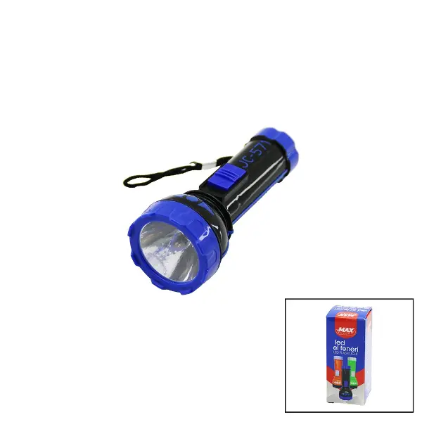 PİLLİ   MİNİ=11.2CM  LED EL FENERİ  75LÜMEN   OUTPUT: 1.5V   RENKLİ PLASTİK (4745)