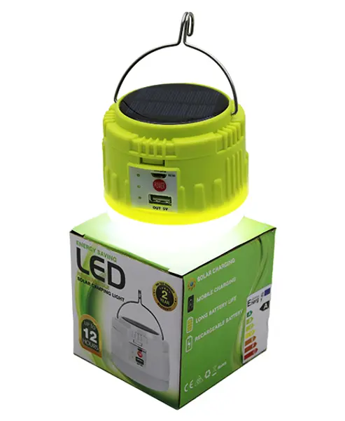 USB - SOLAR ŞARJLI ASKILI KAMP LAMBASI - POWERBANK (4745)