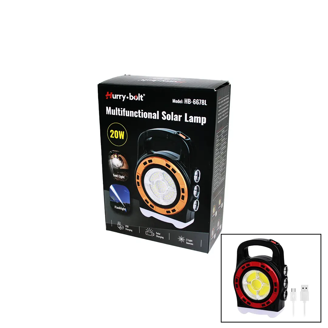 3IN1 20W SOLAR - USB ŞARJLI EL FENERİ - POWERBANK EL ÇANTASI MODELİ (4745)