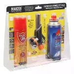 3 Parça Profesyonel Pürmüz Seti Pürmüz Torch Çakmak Başlık- Kamp Gazı 400ml- Çakmak Gazı 270 (4745)-1