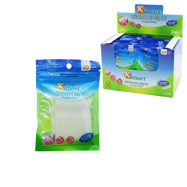 720 ADET POŞETLİ KÜRDANLI DİŞ İPİ = 30PCS X 24 (4745)