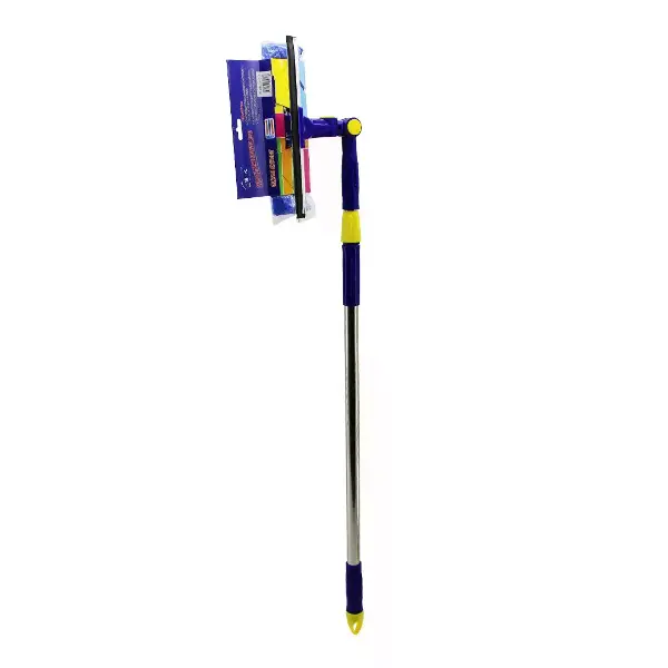 STAR Q 2 BAŞLI=CAMSİL ÇEKPAS - M.FİBER MOP=24.5CM 360 DERECE BAŞLIK CAMSİL - MOP UZAYAN METAL - PLS.SAP= 85-133CM (4745)
