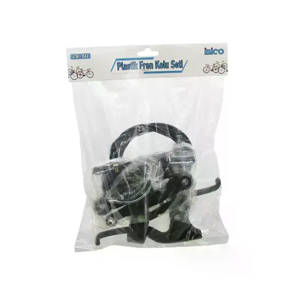 PLASTİK BİSİKLET FREN TAKIMI SET 2PCS FREN KOLU - 1PCS FREN TELİ  - 4PCS FREN MEKANİZMA - PABUÇ (4745)