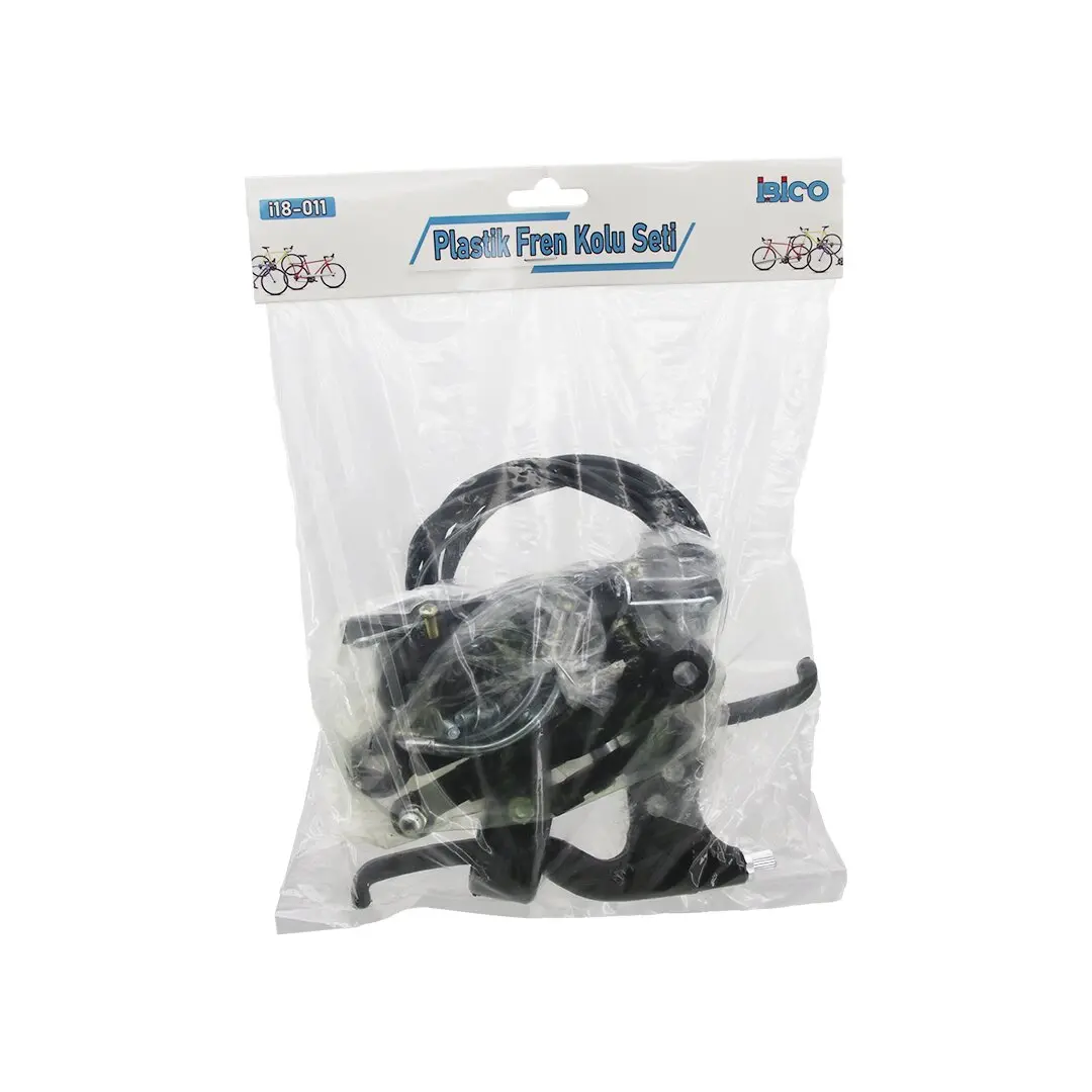 PLASTİK BİSİKLET FREN TAKIMI SET 2PCS FREN KOLU - 1PCS FREN TELİ  - 4PCS FREN MEKANİZMA - PABUÇ (4745)