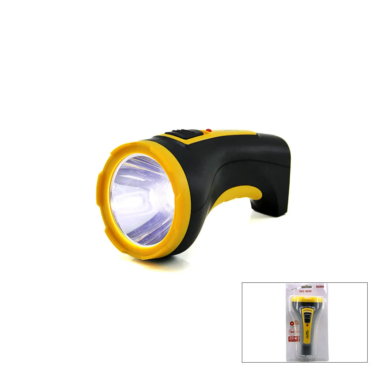 10W TEK LED BOMBELİ GÖVDE FİŞ ŞARJLI EL FENERİ UZUN MESAFELİ KAMBUR (4745)