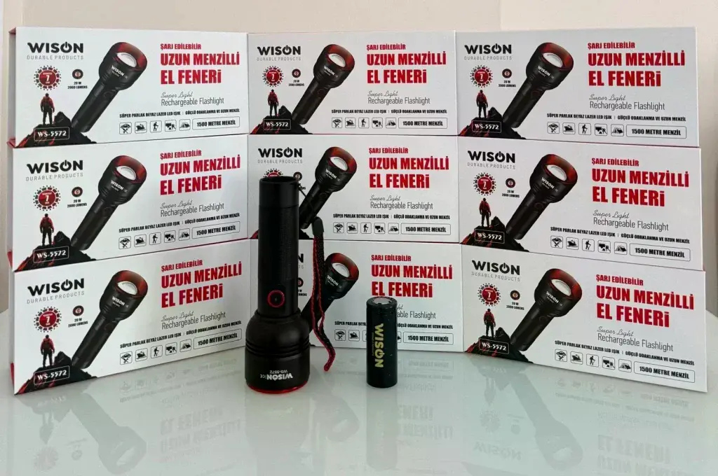 WISON WS-5572 20W Uzun Menzilli Şarjlı Metal El Feneri (4745)-4 WISON WS-5572 20W Uzun Menzilli Şarjlı Metal El Feneri (4745)-4
