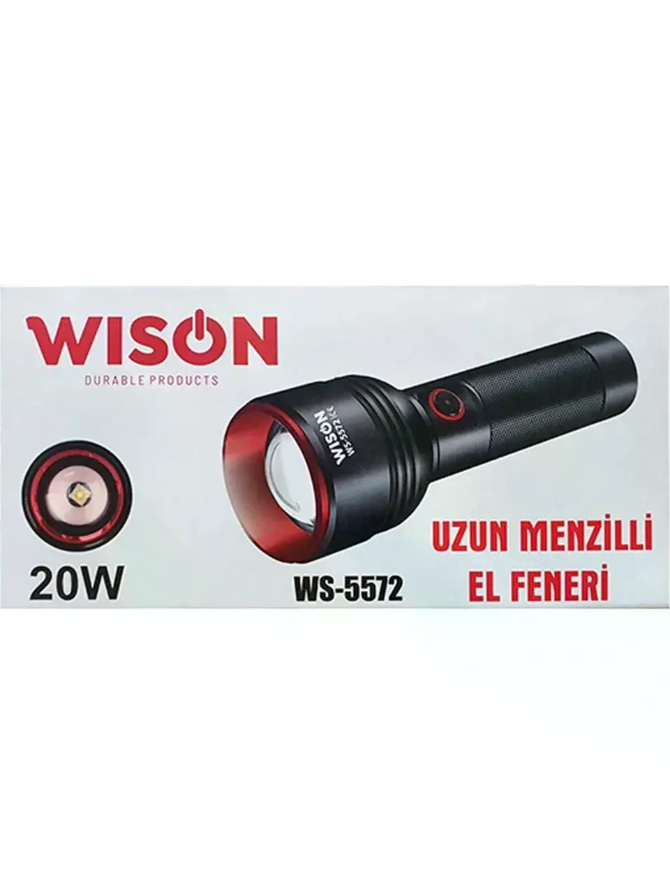 WISON WS-5572 20W Uzun Menzilli Şarjlı Metal El Feneri (4745)-5 WISON WS-5572 20W Uzun Menzilli Şarjlı Metal El Feneri (4745)-5