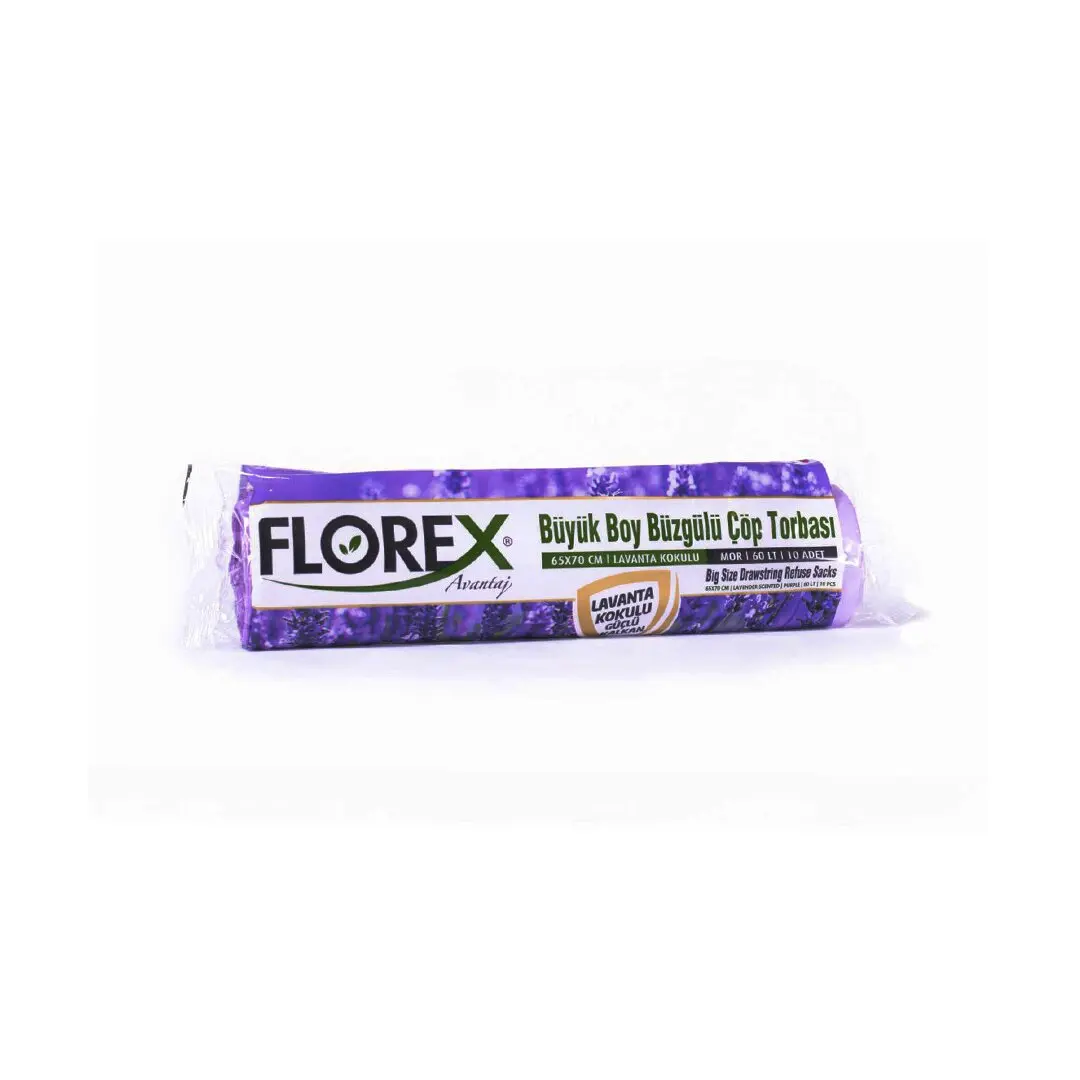 250 ADET FLOREX-503 AVANTAJ LAVANTA KOKULU BÜZGÜLÜ BÜYÜK 10PCS 65X70CM ÇÖP TORBA 25x10=250 (4745)