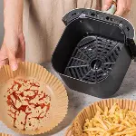 50 Adet Air Fryer Pişirme Kağıdı Tek Kullanımlık Yağ Geçirmez Yuvarlak Tabak Model PVC (4745)-3