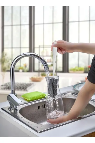 Silikon Şişe Biberon Konserve Kavanoz Matara Temizleme Fırçası Çok Amaçlı Temizleme Fırçası Bpa Free (4745)