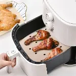 50 Adet Air Fryer Pişirme Kağıdı Tek Kullanımlık Hava Fritöz Yapışmaz Yağlı Kağıt Delikli Model (4745)-2