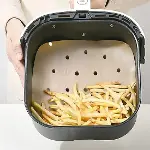 50 Adet Air Fryer Pişirme Kağıdı Tek Kullanımlık Hava Fritöz Yapışmaz Yağlı Kağıt Delikli Model (4745)-3