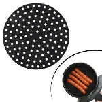 Renkli Isıya Dayanıklı Yıkanılabilir Silikon Fırın Ve Airfryer Yuvarlak Pişirme Matı 20 Cm (4745)-2