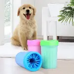 Silikon Jel Fırçalı Kedi Köpek Pati Ayak Yıkama Temizleme Kovası (Küçük) (4745)-1