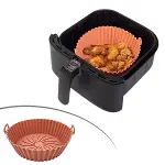 Renkli Isıya Dayanıklı Yıkanılabilir Silikon Fırın Ve Airfryer Yuvarlak Model Pişirme Matı 20 Cm (4745)-1