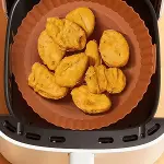Renkli Isıya Dayanıklı Yıkanılabilir Silikon Fırın Ve Airfryer Yuvarlak Model Pişirme Matı 20 Cm (4745)-2