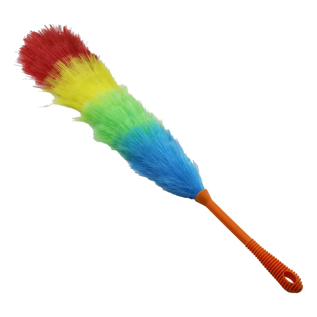 RENKLİ NAYLON KILLI  TOZ ALMA PÜSKÜLÜ  PÜSKÜL=43.5 CM + RENKLİ KALIN PLASTİK SAP=18.5CM = 62CM BRKT-910231 (4745)