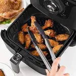 Siyah Isıya Dayanıklı Yıkanılabilir Silikon Fırın Ve Airfryer Kare Model Pişirme Matı 21,5 Cm (4745)-2