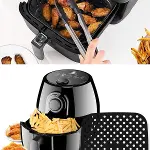 Siyah Isıya Dayanıklı Yıkanılabilir Silikon Fırın Ve Airfryer Kare Model Pişirme Matı 21,5 Cm (4745)-4