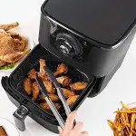 Siyah Isıya Dayanıklı Yıkanılabilir Silikon Fırın Ve Airfryer Yuvarlak Model Pişirme Matı 23 Cm (4745)-4