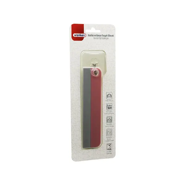 MUTFAK-BANYO TEZGAH OTO-EV PENCERE SİLECEK CAMSİL - ÇEKPAS SAPSIZ - TUTACAKLI ASKILIKLI 17.5CM (4745)