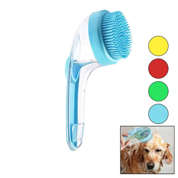 KEDİ - KÖPEK - EVCİL HAYVAN YIKAMAFIRÇASI SİLİKON ŞAMPUAN HAZNELİ=MiKA KRİSTALPLASTİK SAP (4745)