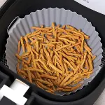 Renkli Isıya Dayanıklı Yıkanılabilir Silikon Fırın Ve Airfryer Yuvarlak Pişirme Matı 20 Cm (4745)-5
