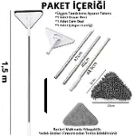 Üçgen Mop Cam Duvar Tavan Fayans Parke Temizleyici Mop (4745)-5