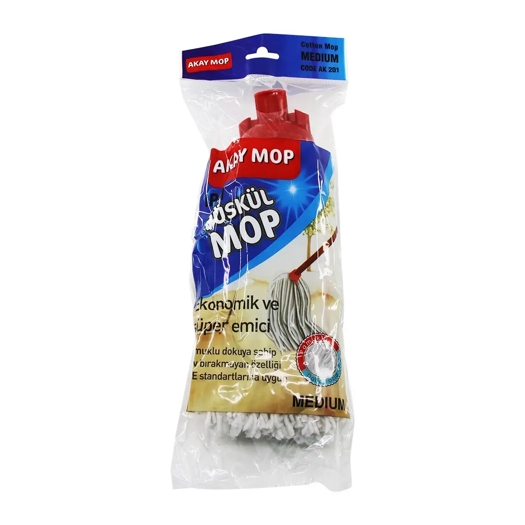 MEDIUM ÖRGÜLÜ İPLİ  PÜSKÜL PAMUK MOP (4745)