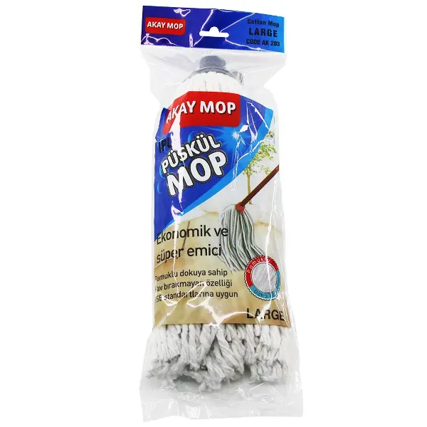 LARGE ÖRGÜLÜ İPLİ PÜSKÜL PAMUK MOP (4745)