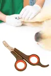 Küçük Çelik Uçlu Kedi Köpek Evcil Hayvan Tırnak Makası Pati Bakım Aleti Ergonomik Kaymaz Sap (4745)-4