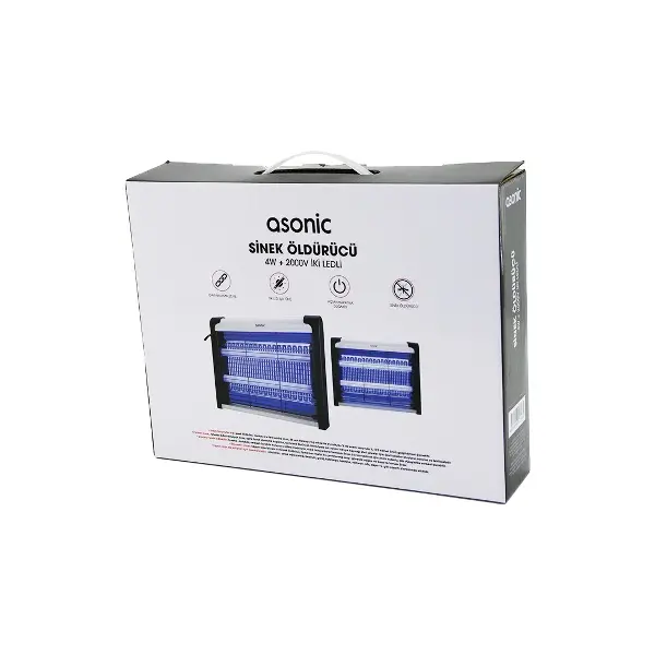 2 LEDLİ SİNEK ÖLDÜRÜCÜ CIZ MAKİNE 4W - 2000V 30M2 ETKİNLİK ALANI AS-A28 (4745)