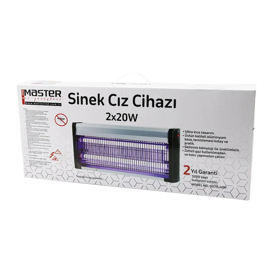 40W LÜX KASA - BEYAZ KUTU 2X20W SİNEK ÖLDÜRÜCÜ CIZ MAKİNE SD-70 (4745)