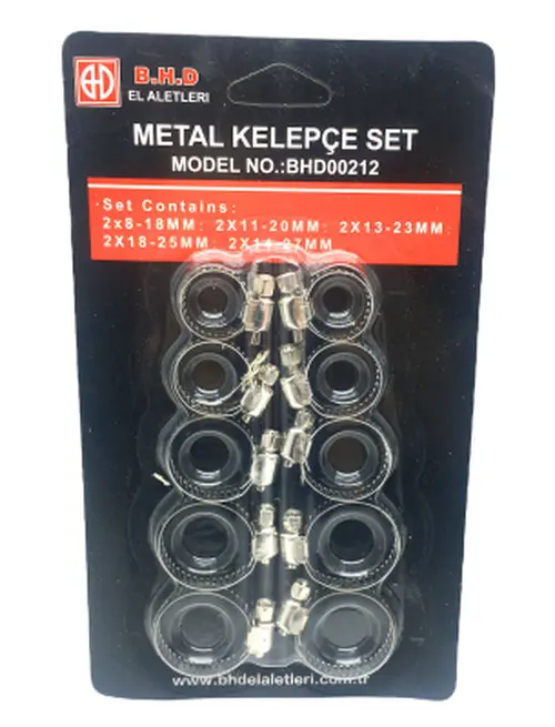 10 PARÇA  METAL HORTUM KELEPÇESİ SET (4745)