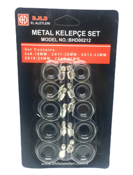 10 PARÇA  METAL HORTUM KELEPÇESİ SET (4745)