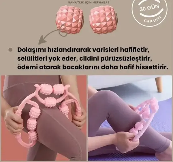 9 Tekerlekli Yoga Fitness Silindiri (Roller) (4745)