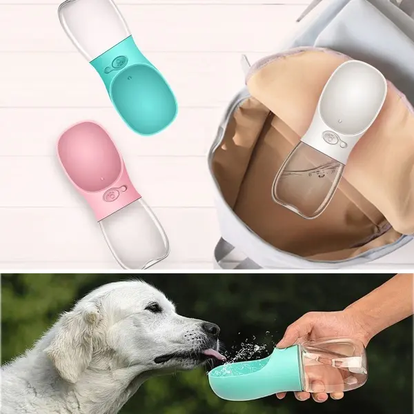 Taşınabilir Evcil Hayvan Suluğu Seyahat Kabı Kilitlenebilen Su Sızdırmaz Kap 350 ml (4745)