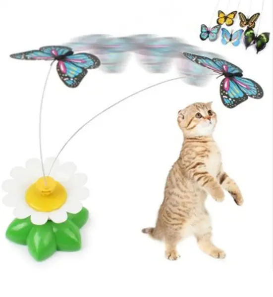 Hareketli Dönen Kelebek - Kedi Oyuncağı ( Pille Çalışır) (4745)