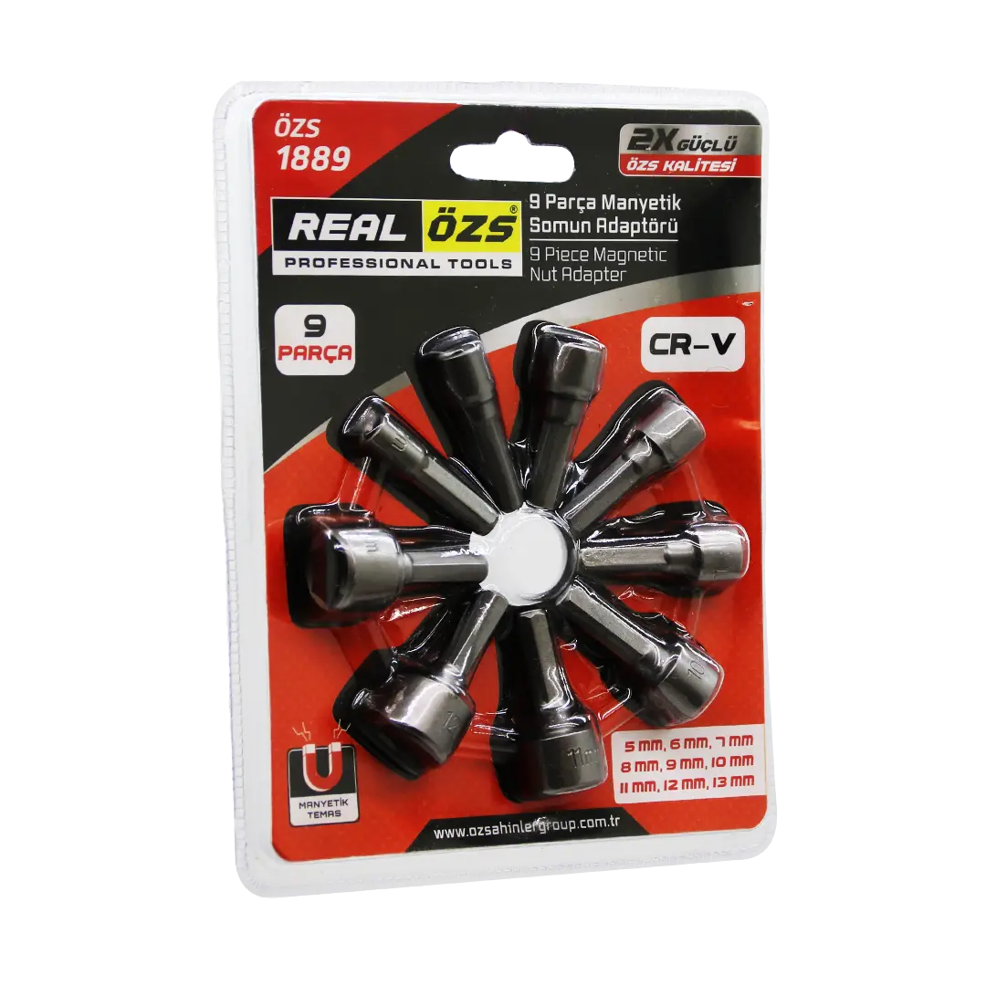 9  PARÇA   - 5-13 MM MANYETİK SOMUN SÖKME - ÇATI ADAPTÖRÜ (4745)