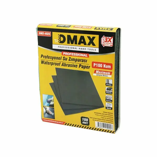 100 ADET P100 KUM - KAĞIT - SU ZIMPARASI -230X280MM - KULLANIM= METAL - AHŞAP - PLASTİK - KARTON (4745)