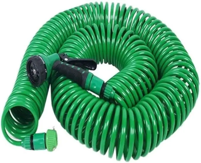 30 Metre Spiral Hortum + 4 Fonksiyonlu Özel Sulama Tabancası (4745)