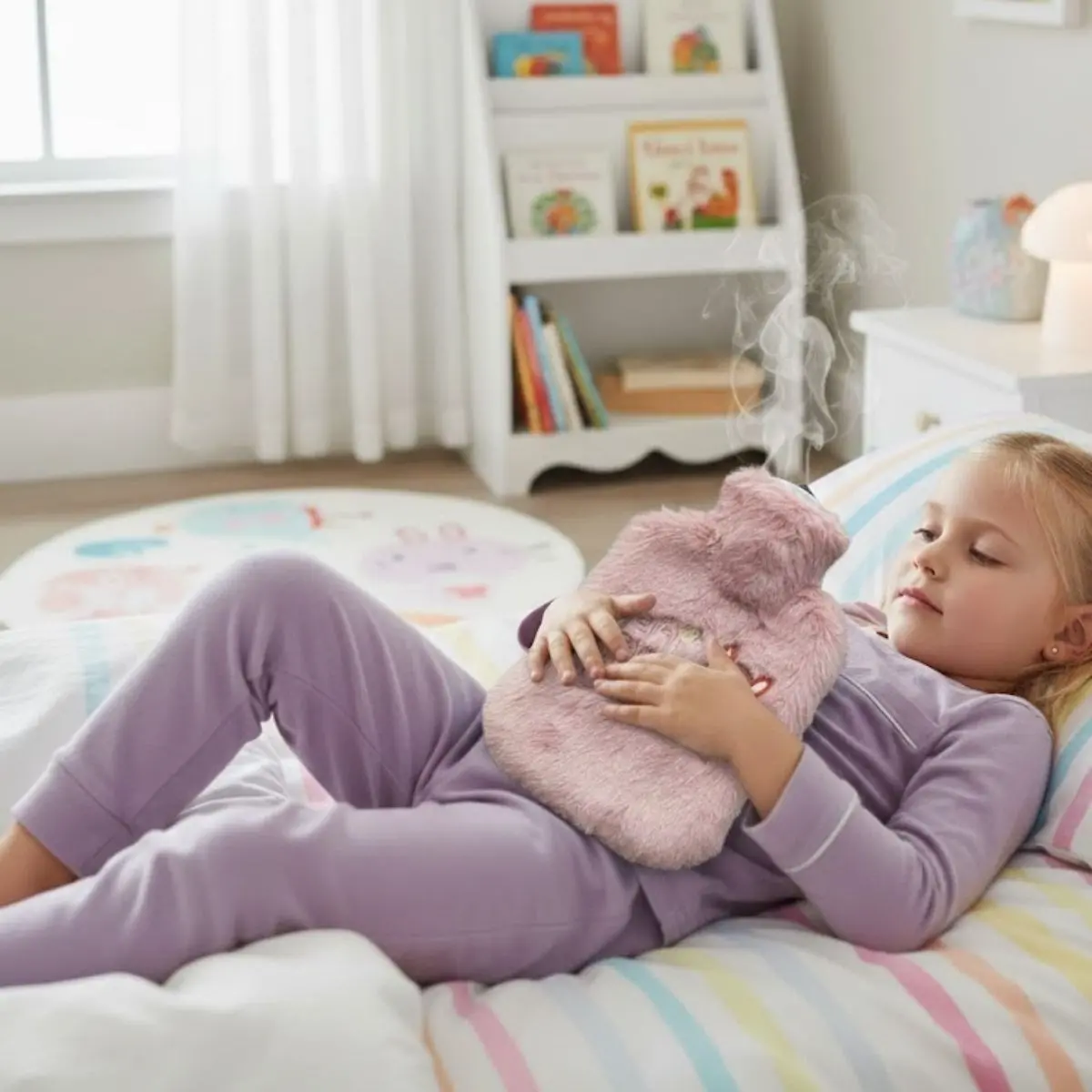 Mutlu Robot Hayvan Figürlü Pembe Peluş Sıcak Su Torbası 1 Lt – Yumuşak Kılıf, Uzun Süre Sıcak Tutan Termal Su Torbası (4745)-2