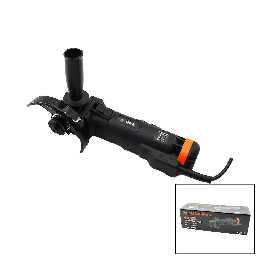 SPRAL TAŞLAMA  1200W  SİYAH - TURUNCU  11000/min - 125mm BLL-02 (4745)