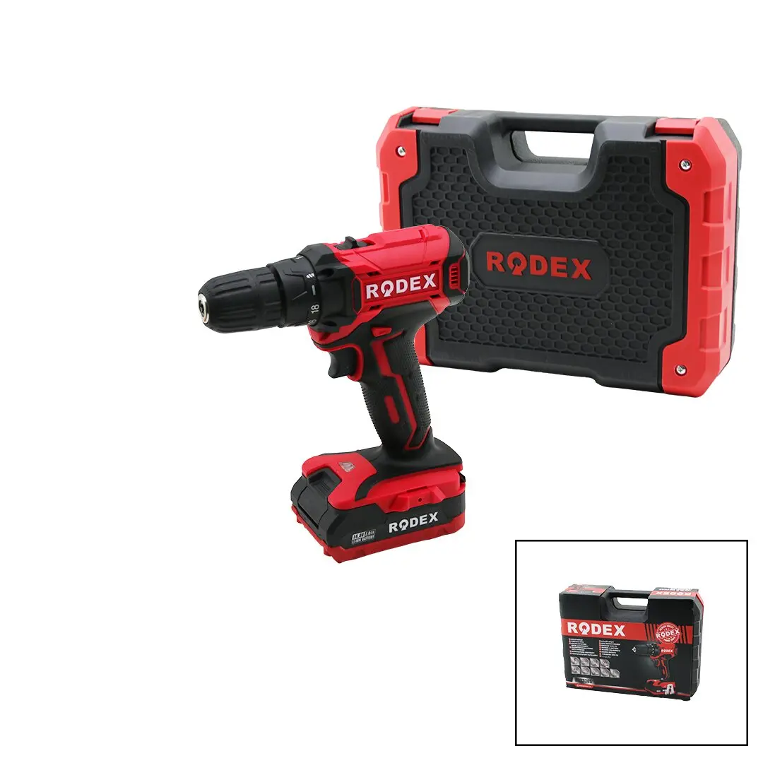 2 KADEME HIZ-VİTESLİ ŞARJLI=ÇİFT BATARYA19PCS UÇLUMATKAP 0-350 / 0-1350 RPM 16.8V / 2.0A LI-ION  RDX-3365 (4745)